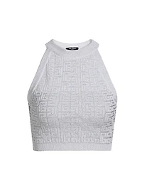 Glittered Monogram Crop Top