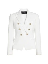 Crepe Double-Breasted Jacket