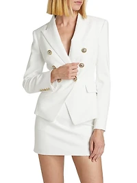 Crepe Double-Breasted Jacket