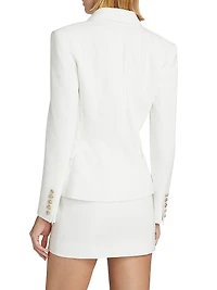 Crepe Double-Breasted Jacket