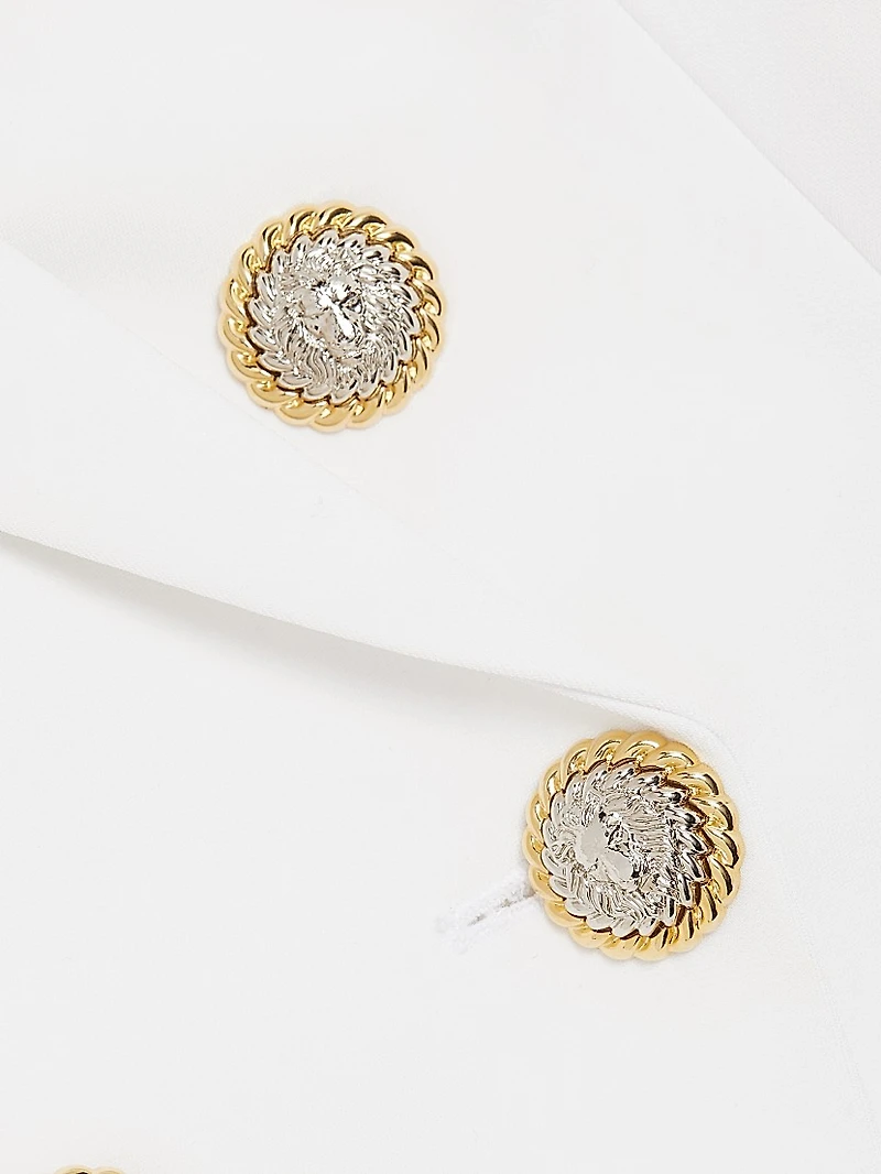 Crepe Double-Breasted Jacket