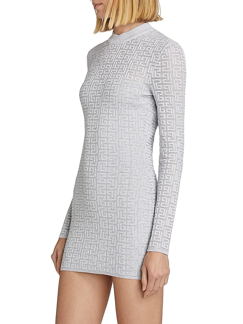 Glittered Monogram Minidress