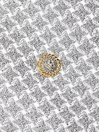 Buttoned Tweed Miniskirt