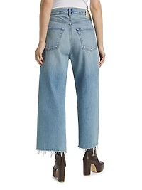 Ayla Denim Raw-Hem Crop Jeans