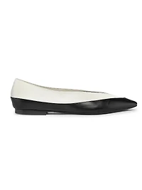 Bi-Color Leather Flats