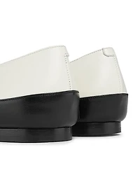 Bi-Color Leather Flats