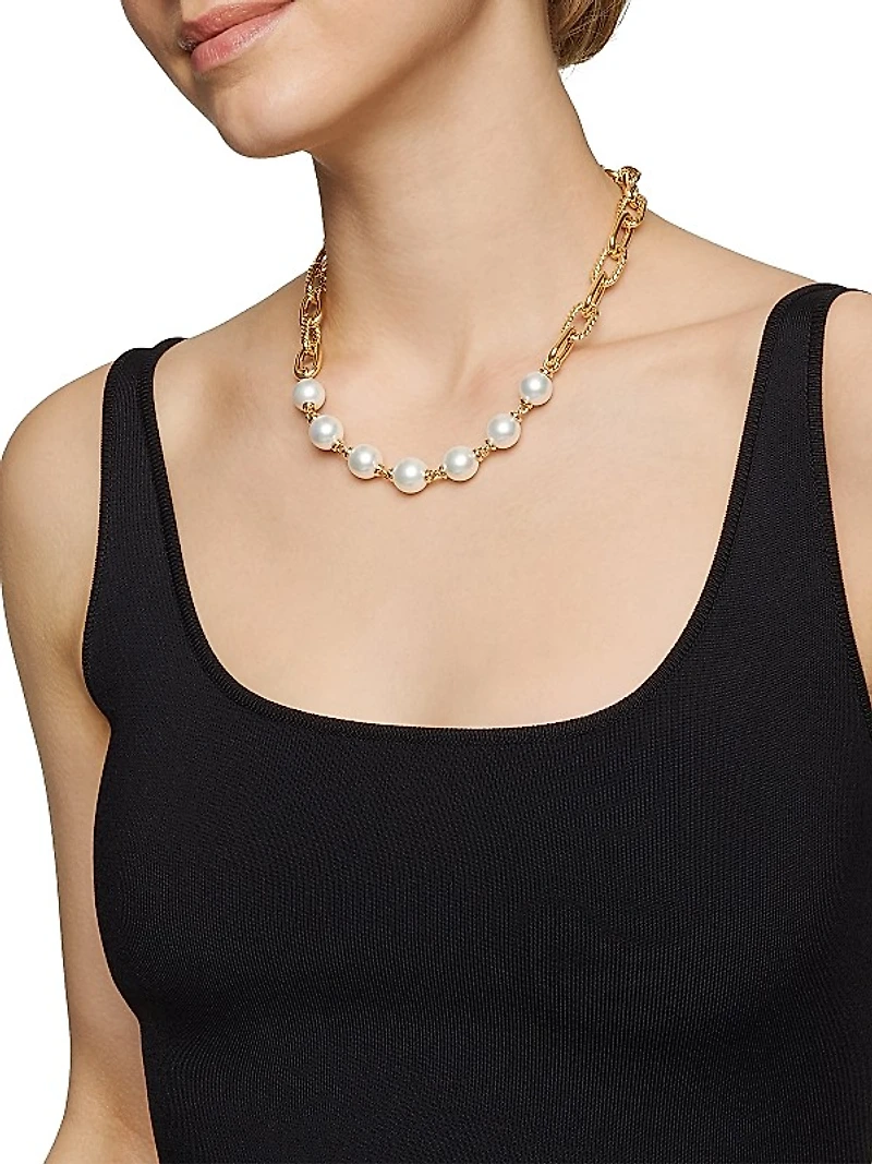 DY Madison 18K Yellow Gold & 12-13mm Pearl Necklace