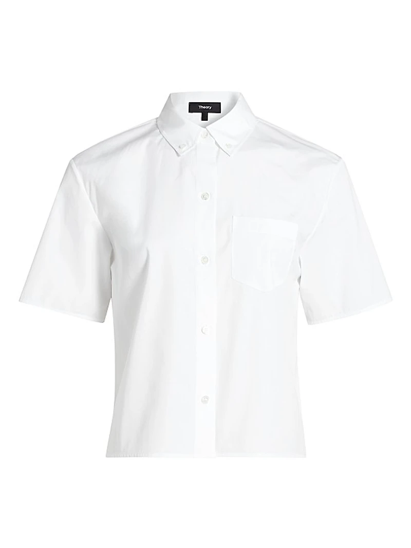 Boxy Button-Down Oxford Shirt