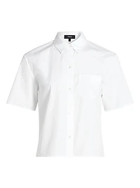 Boxy Button-Down Oxford Shirt