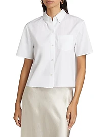Boxy Button-Down Oxford Shirt