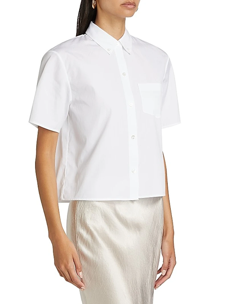 Boxy Button-Down Oxford Shirt