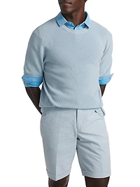 COLLECTION Rib-Knit Short-Sleeve Sweater