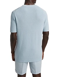 COLLECTION Rib-Knit Short-Sleeve Sweater