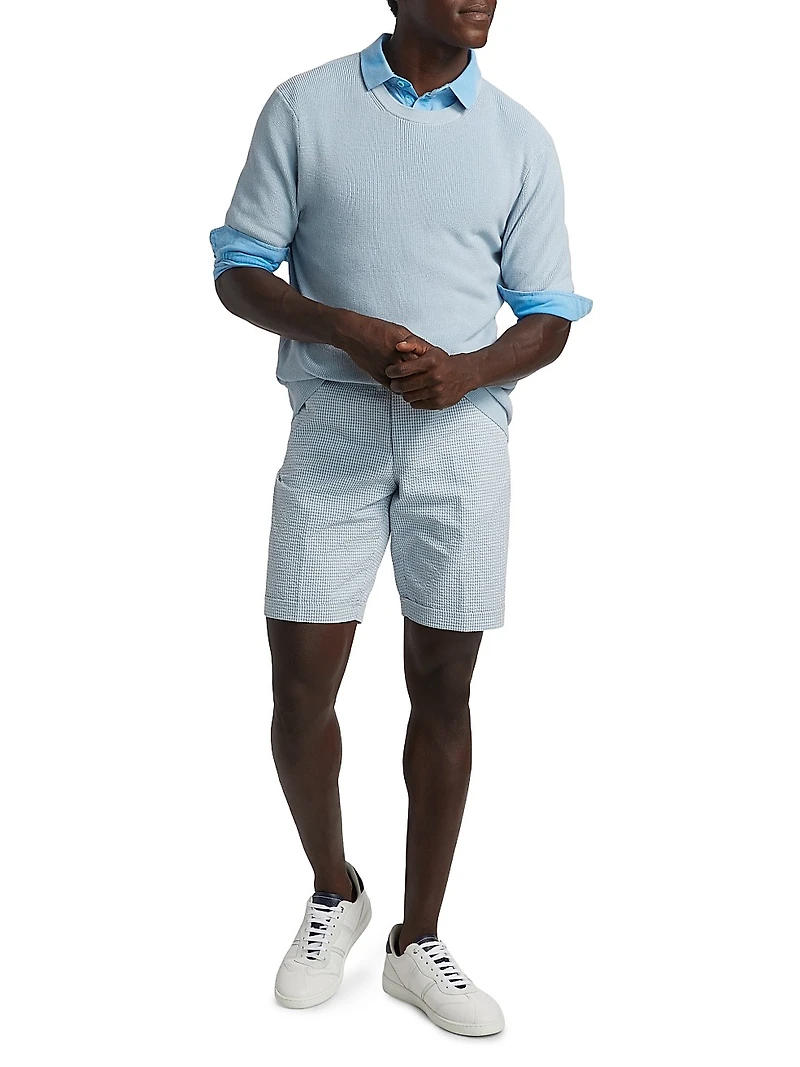 COLLECTION Rib-Knit Short-Sleeve Sweater