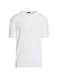 COLLECTION Rib-Knit Short-Sleeve Sweater