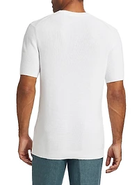 COLLECTION Rib-Knit Short-Sleeve Sweater