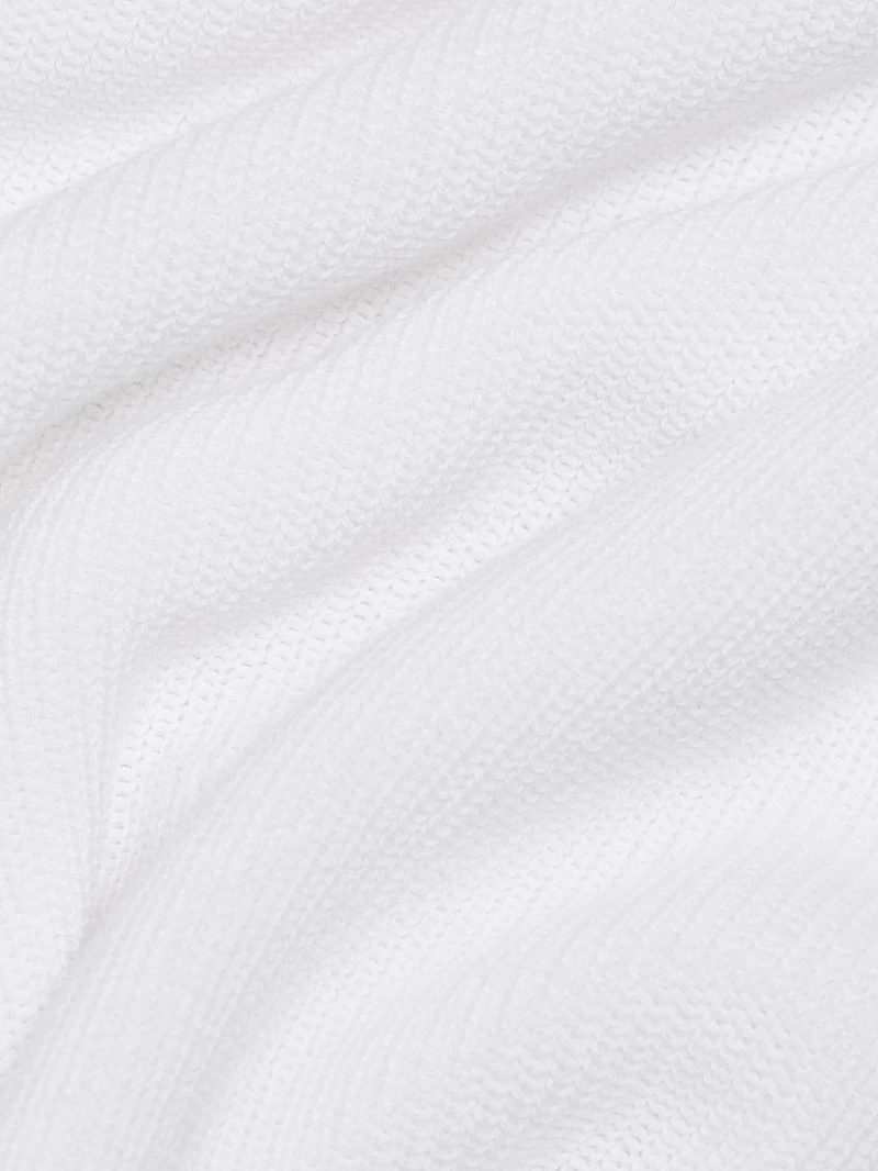 COLLECTION Rib-Knit Short-Sleeve Sweater