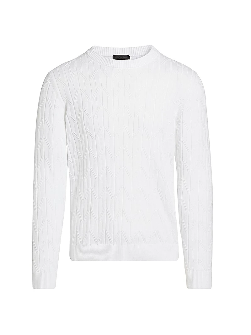 COLLECTION Cable-Knit Crewneck Sweater