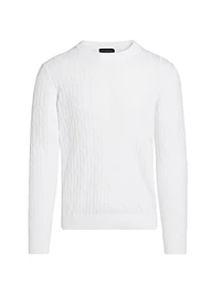COLLECTION Cable-Knit Crewneck Sweater