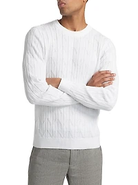 COLLECTION Cable-Knit Crewneck Sweater