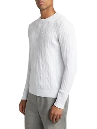 COLLECTION Cable-Knit Crewneck Sweater