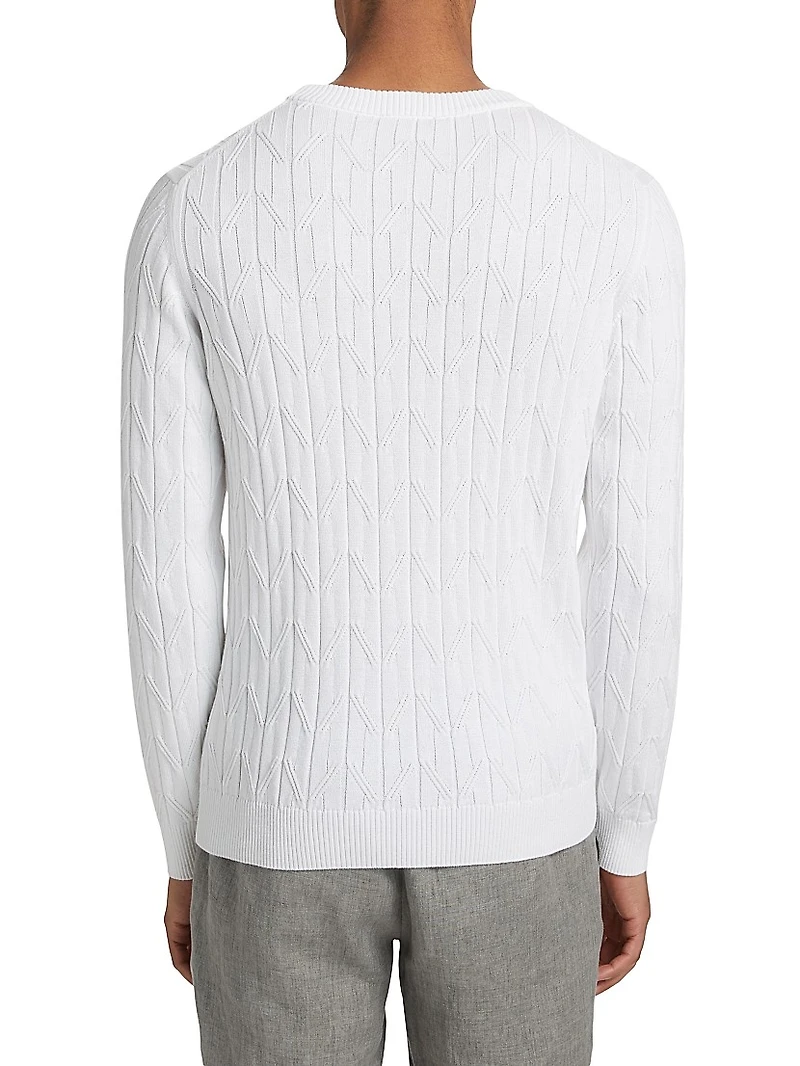 COLLECTION Cable-Knit Crewneck Sweater