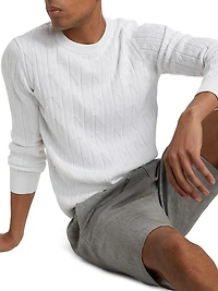 COLLECTION Cable-Knit Crewneck Sweater