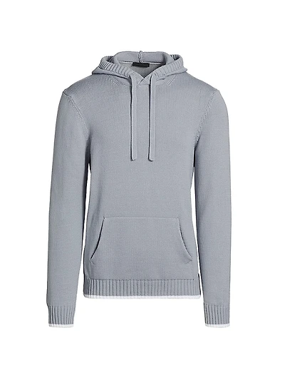 COLLECTION Stretch-Cotton Drawstring Hoodie