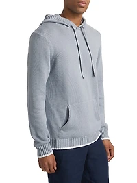 COLLECTION Stretch-Cotton Drawstring Hoodie
