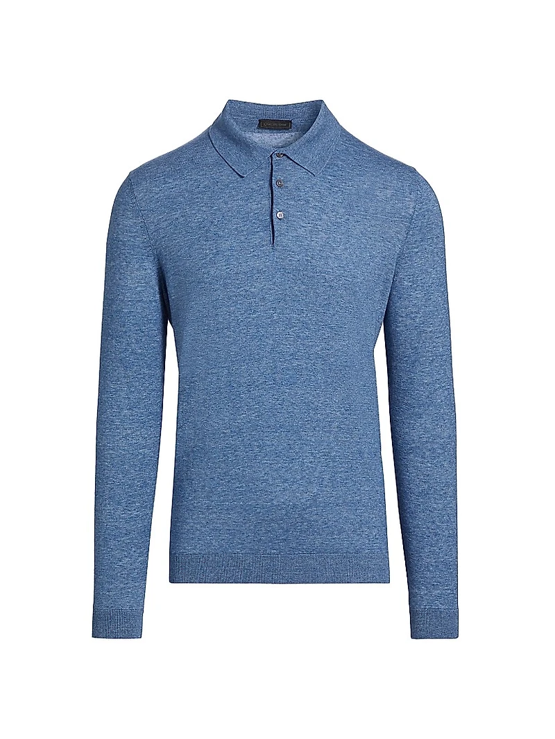 COLLECTION Cotton Long-Sleeve Polo Shirt