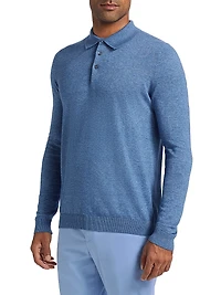 COLLECTION Cotton Long-Sleeve Polo Shirt