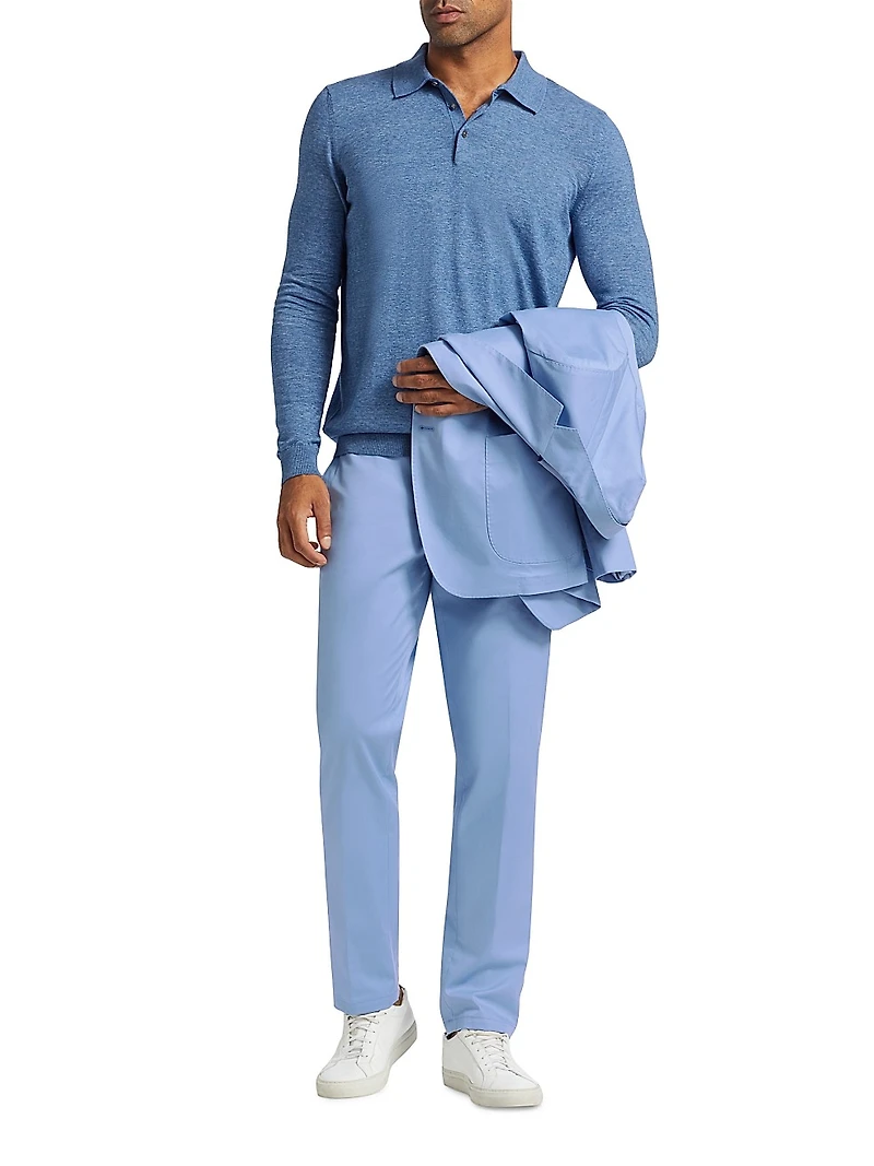 COLLECTION Cotton Long-Sleeve Polo Shirt