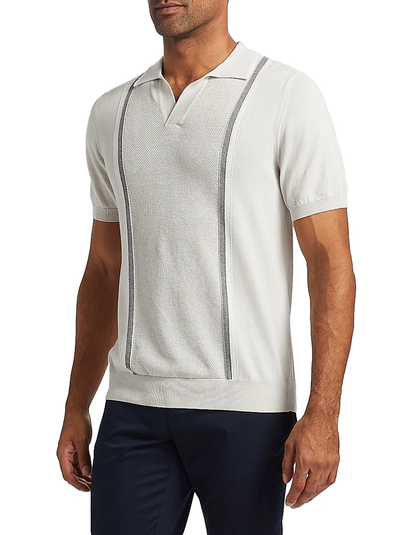 COLLECTION Retro Striped Polo Shirt