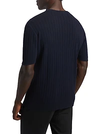 Waffle Crewneck Cotton T-Shirt