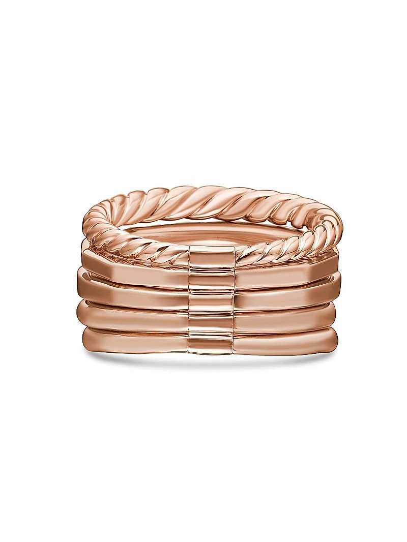 Stax Five Row Ring 18K Rose Gold