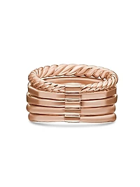 Stax Five Row Ring 18K Rose Gold