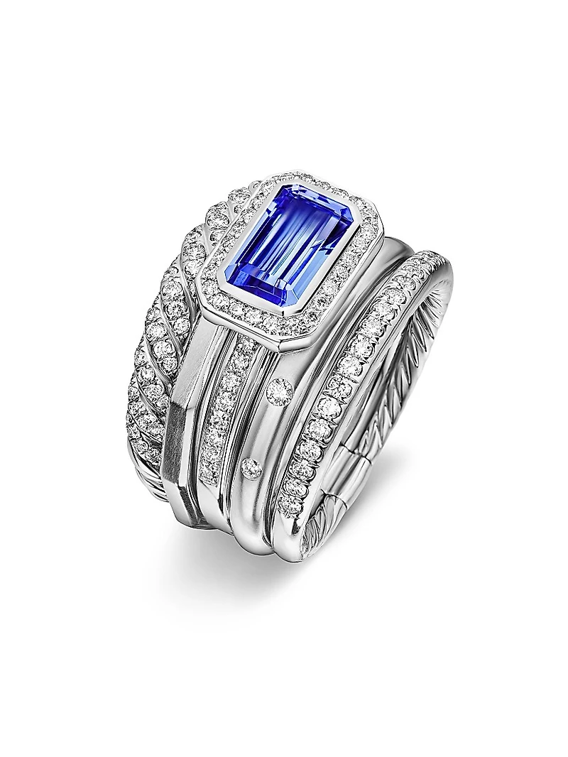 Stax Five Row Ring 18K White Gold