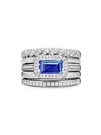 Stax Five Row Ring 18K White Gold