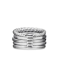 Stax Five Row Ring 18K White Gold