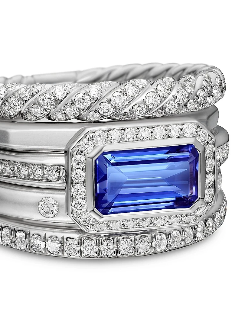 Stax Five Row Ring 18K White Gold