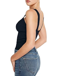 Shine Rib-Knit Tank