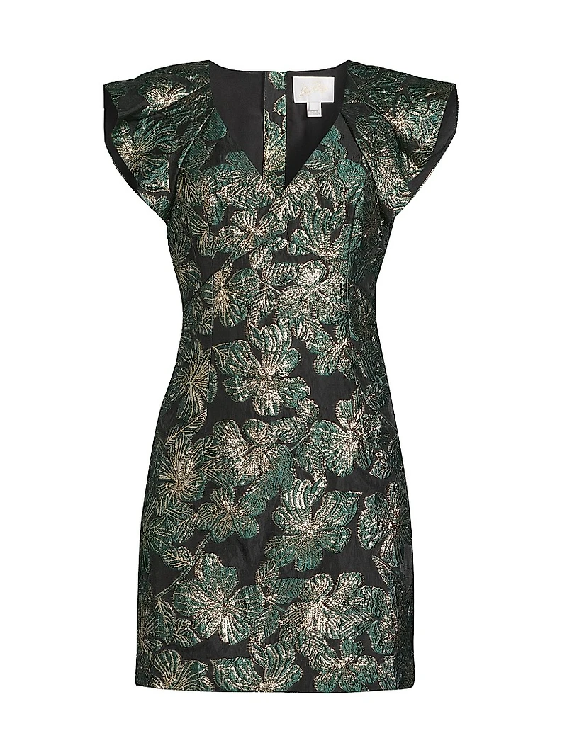 Kaida Brocade Shift Minidress