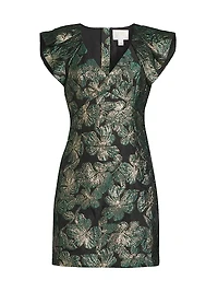Kaida Brocade Shift Minidress