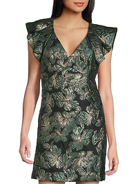 Kaida Brocade Shift Minidress