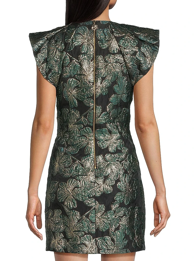 Kaida Brocade Shift Minidress