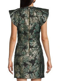 Kaida Brocade Shift Minidress