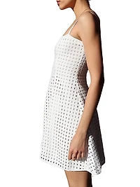 Linen Lattice Minidress