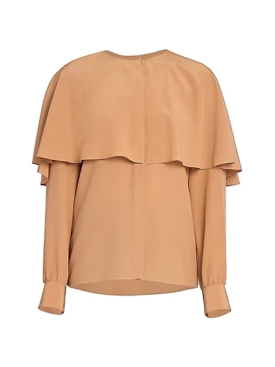 Draped Silk Top