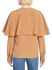 Draped Silk Top