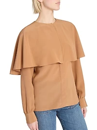 Draped Silk Top